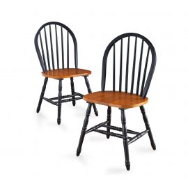 Autumn Lane Windsor Solid Wood Chairs, Set of 2